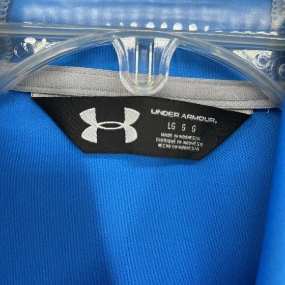 Under Armour Spring Gammut Jacket Blue Full Zip Hooded Mens Size Large Outdoor - Picture 5 of 8